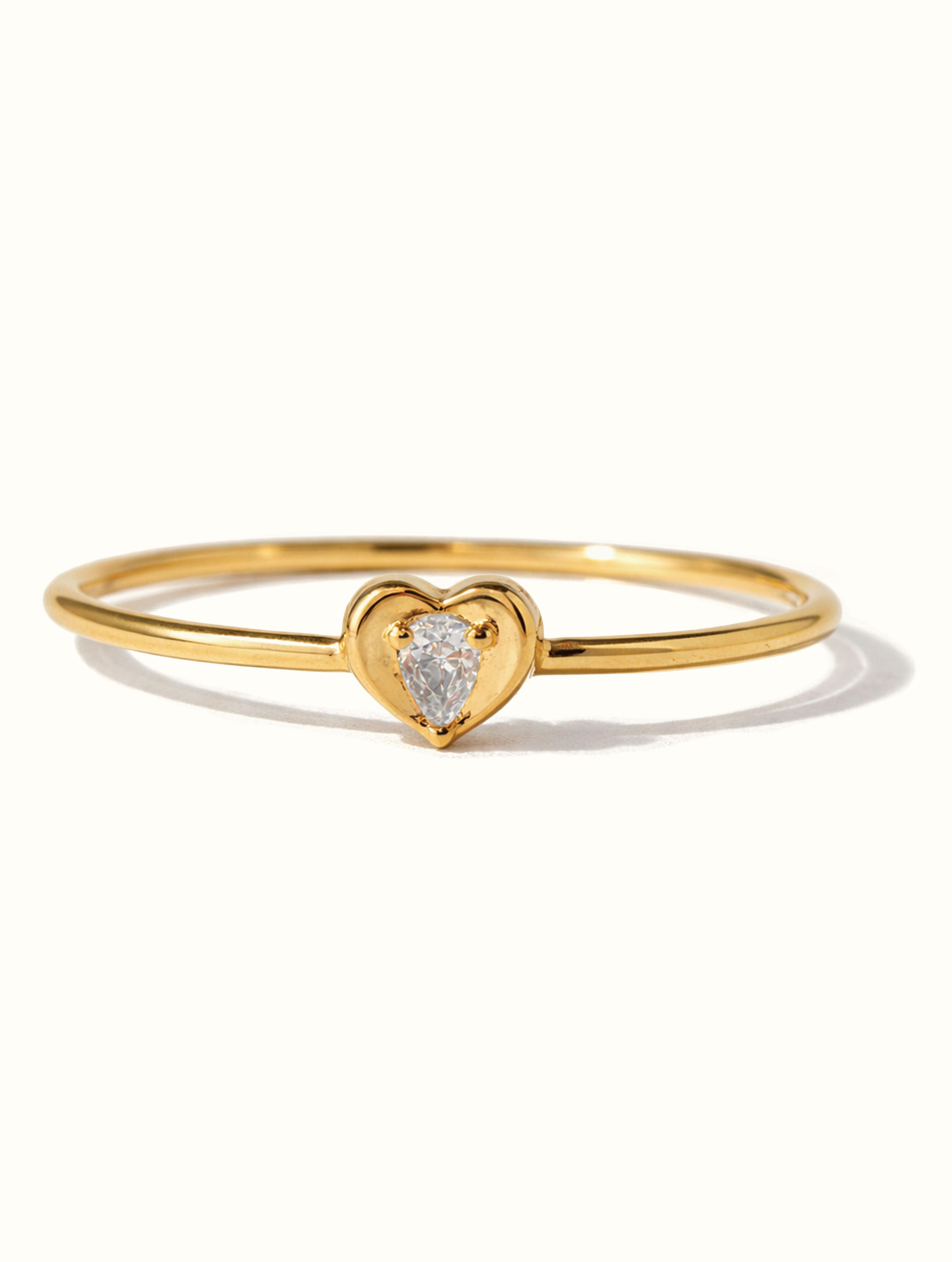 Sable Folded Heart Ring