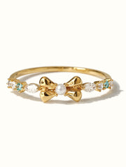 Wrenley Pearl Bow Ring