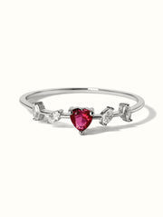 Ashlynn Heart Leaf Ring - Silver
