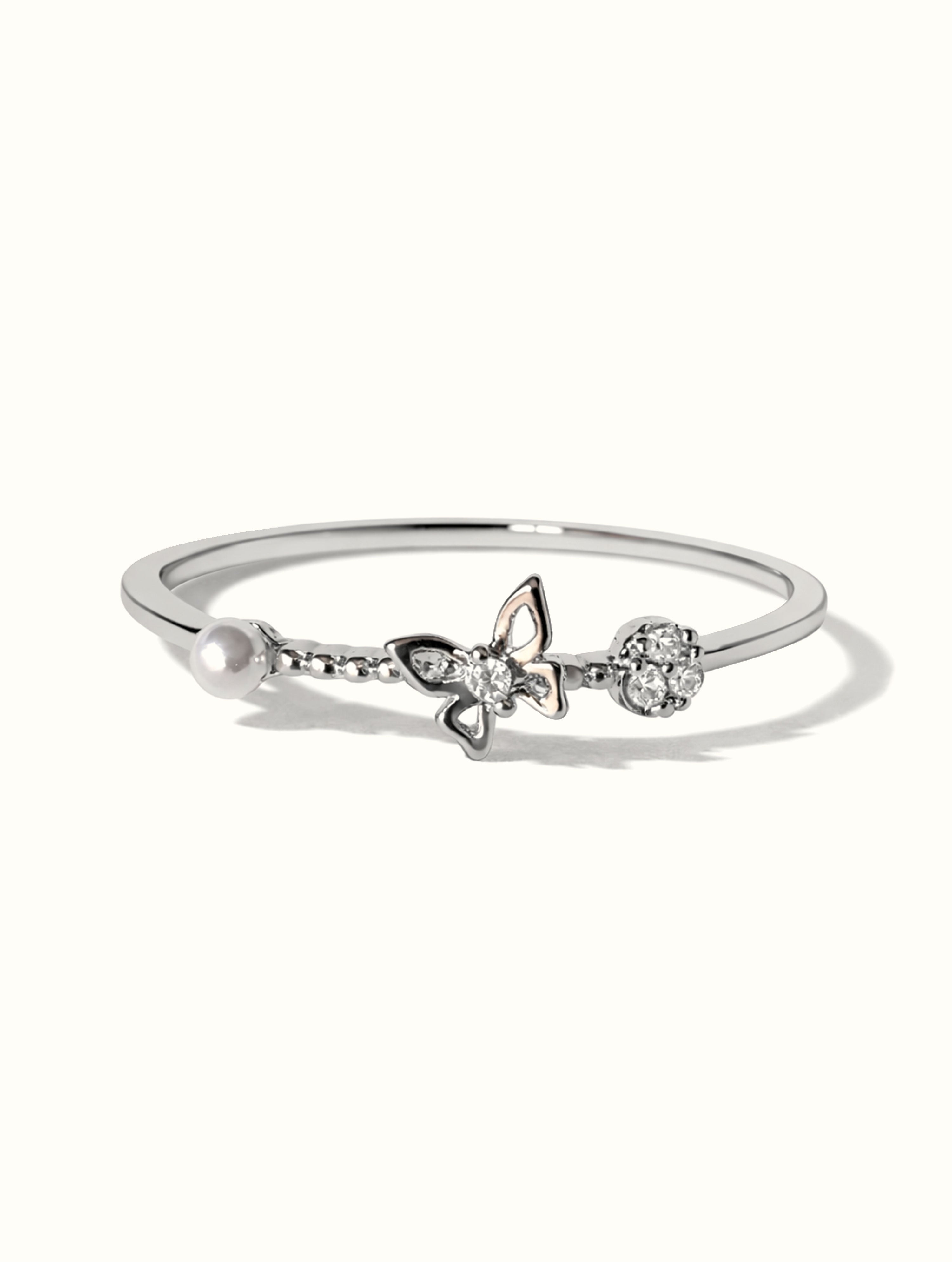 Katherine Butterfly Ring  - Silver