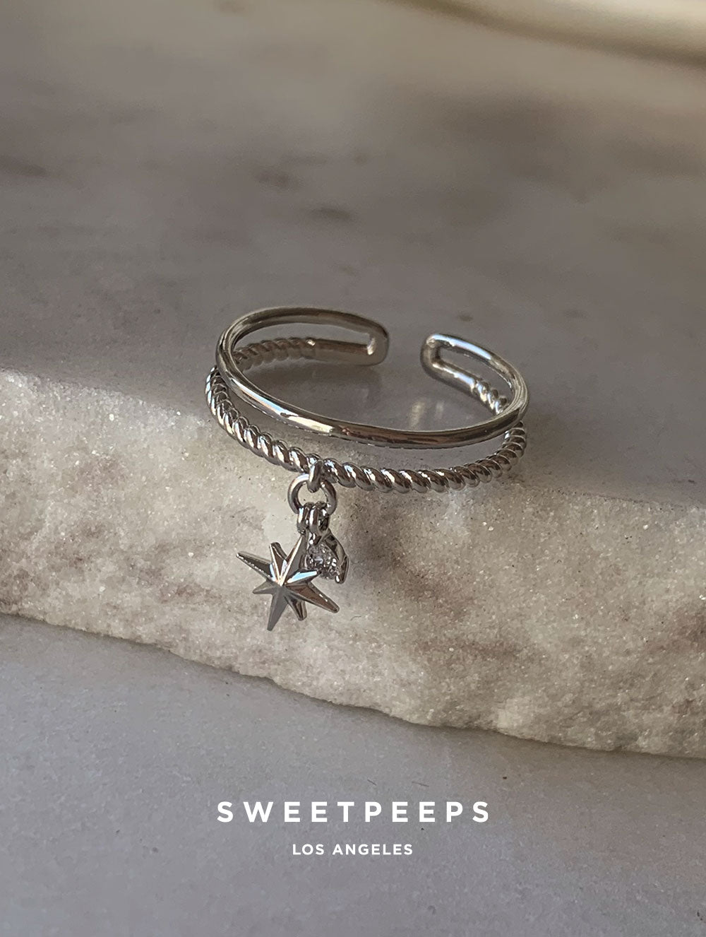 Kiera Knight Star Ring - Silver