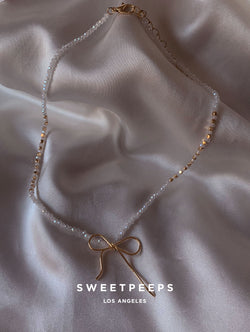 Lumen Pearl Ribbon Necklace