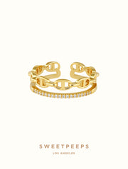 Link Double Band Ring