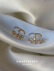 C Crystal Studs