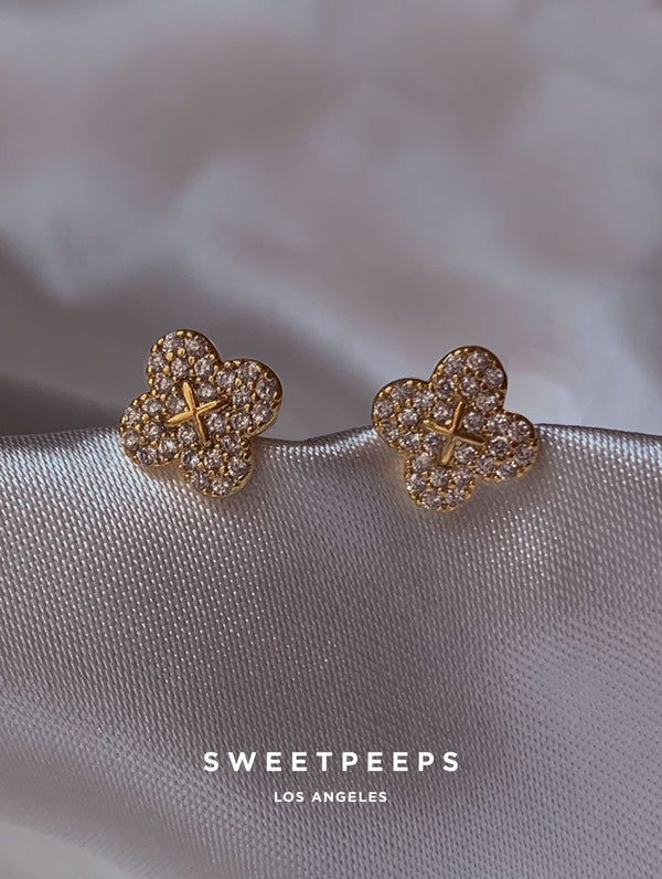 Faith Clover Studs