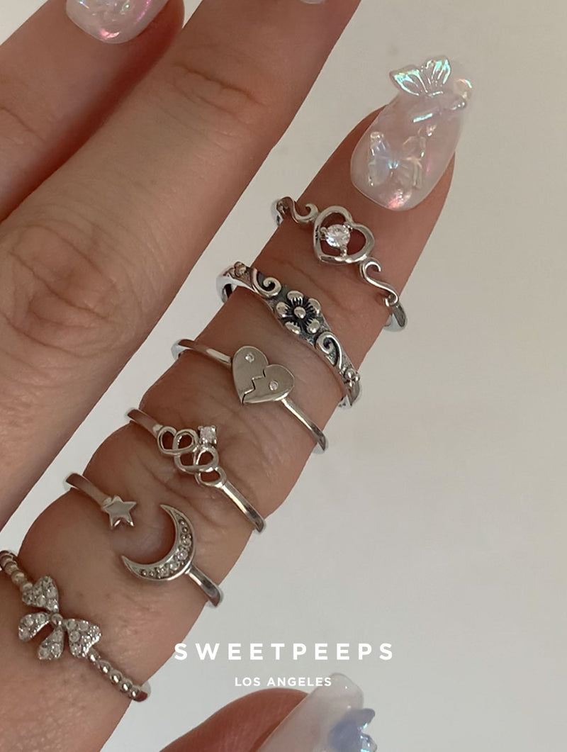 Silver Baby Heart Ring