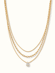 Cassian 3 Layered Teardrop Necklace