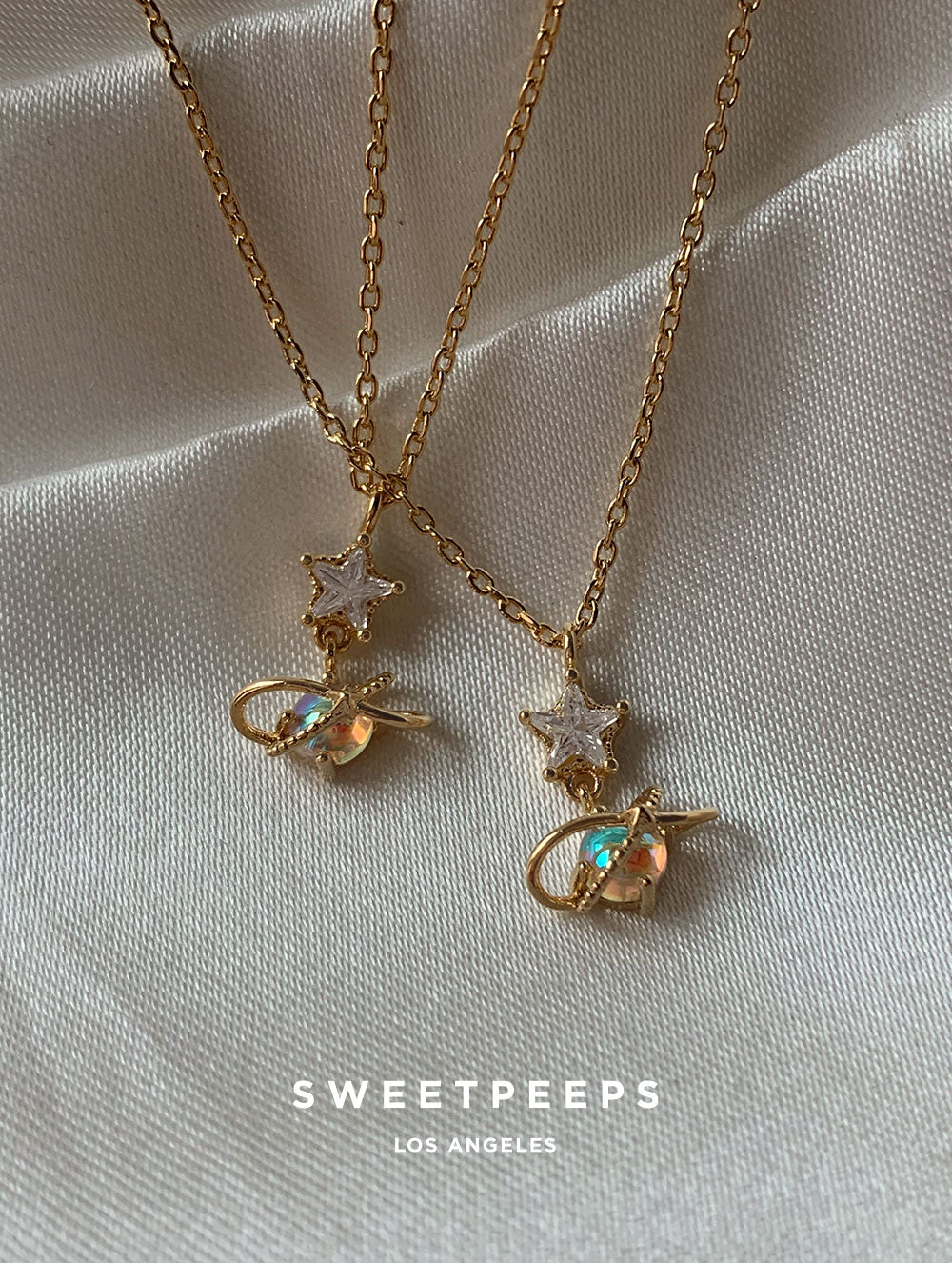 Saturn Star Galaxy Necklace