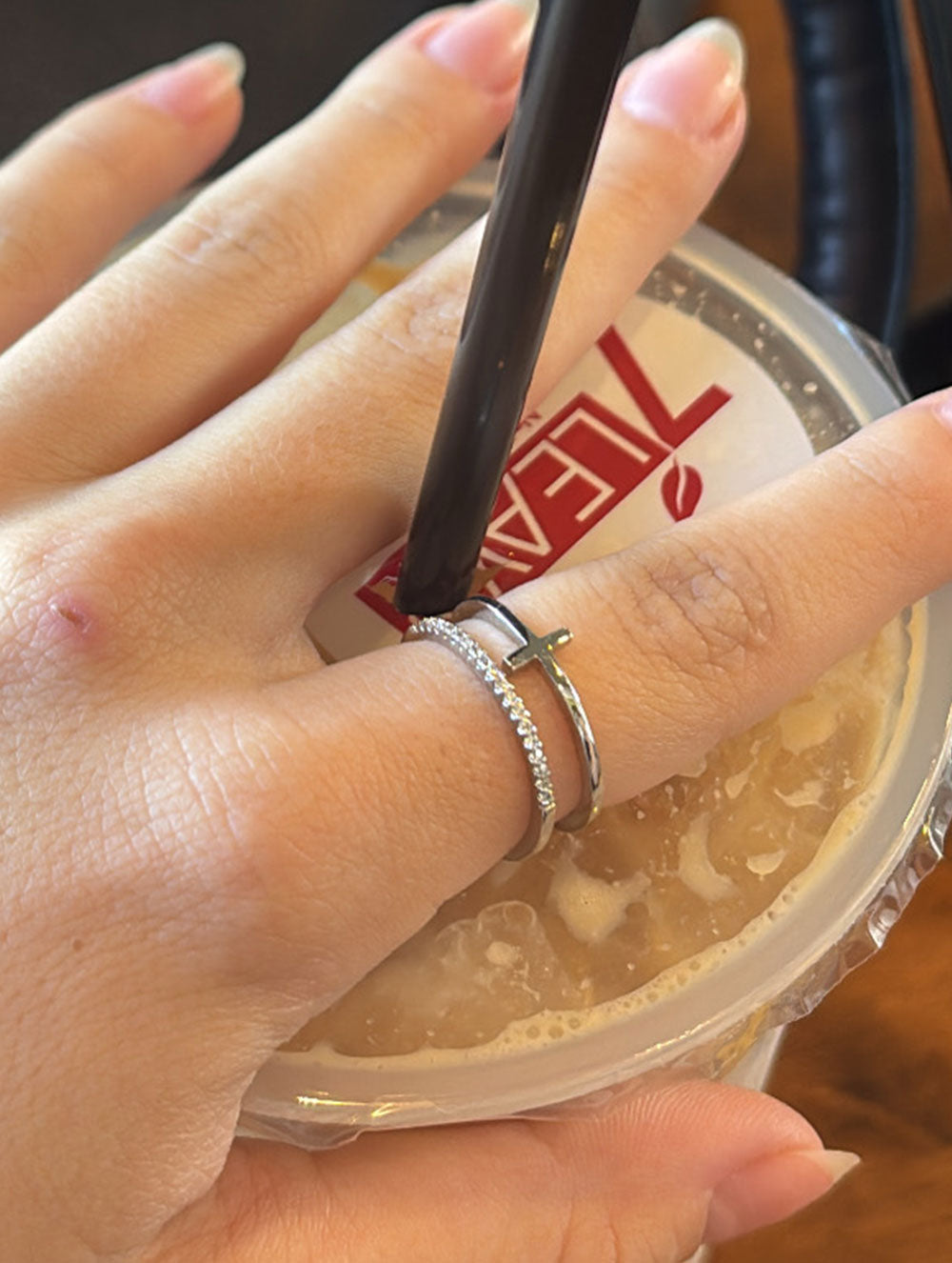 Classic Band Cross Ring - Silver