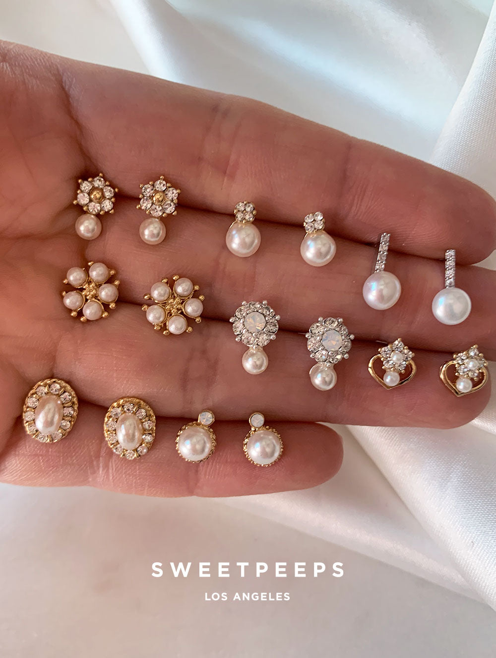 RoseGold Pearly Studs