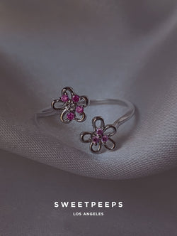 Waterlily Petals Ring - Silver