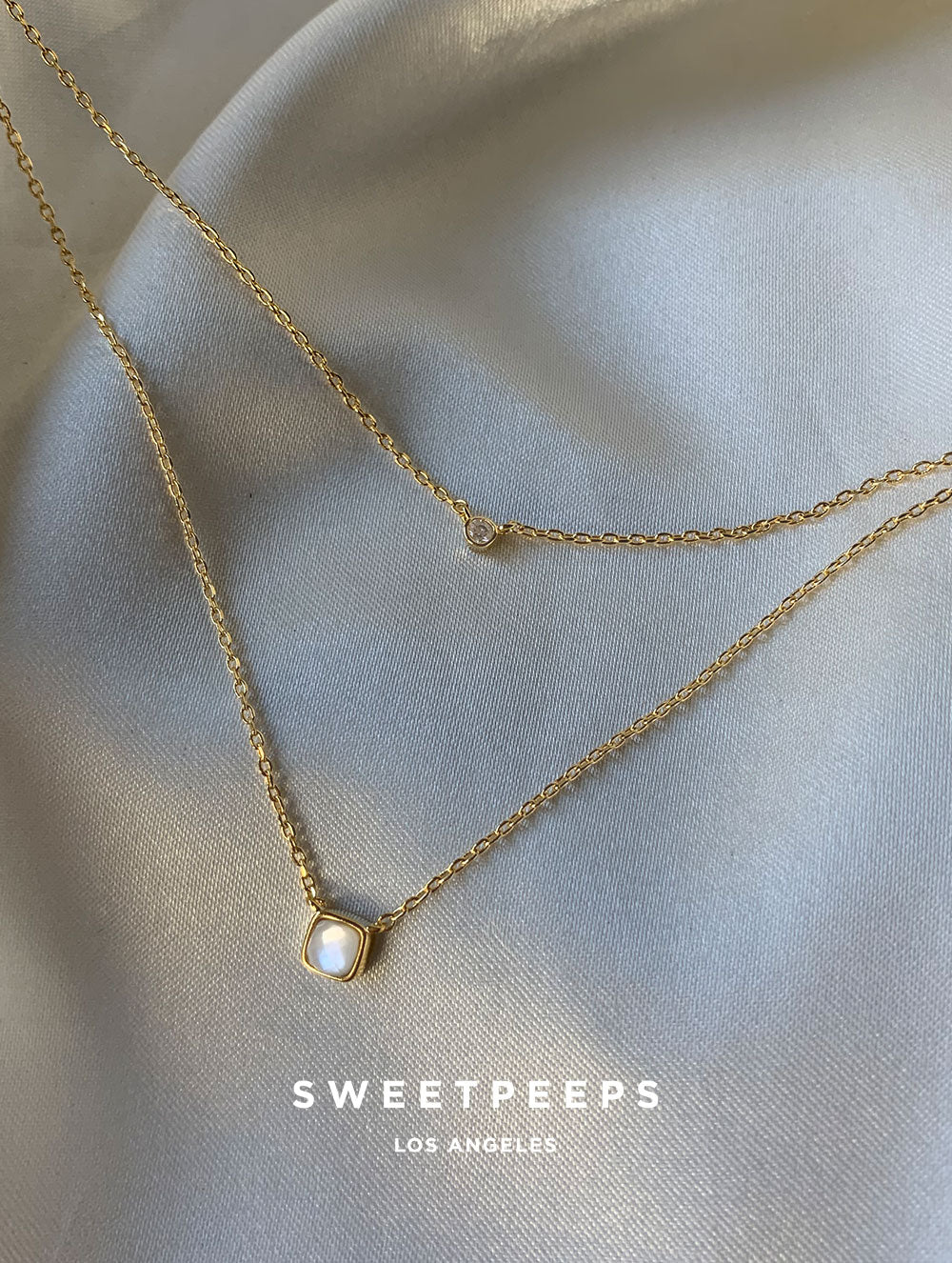 Pointelle Double Chain Necklace