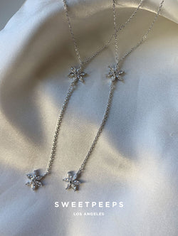 Diamond Petal Lariat Necklace