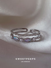 Alessia Pearl Gem Ring - Silver