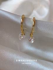 Crystalized Heart Hoops