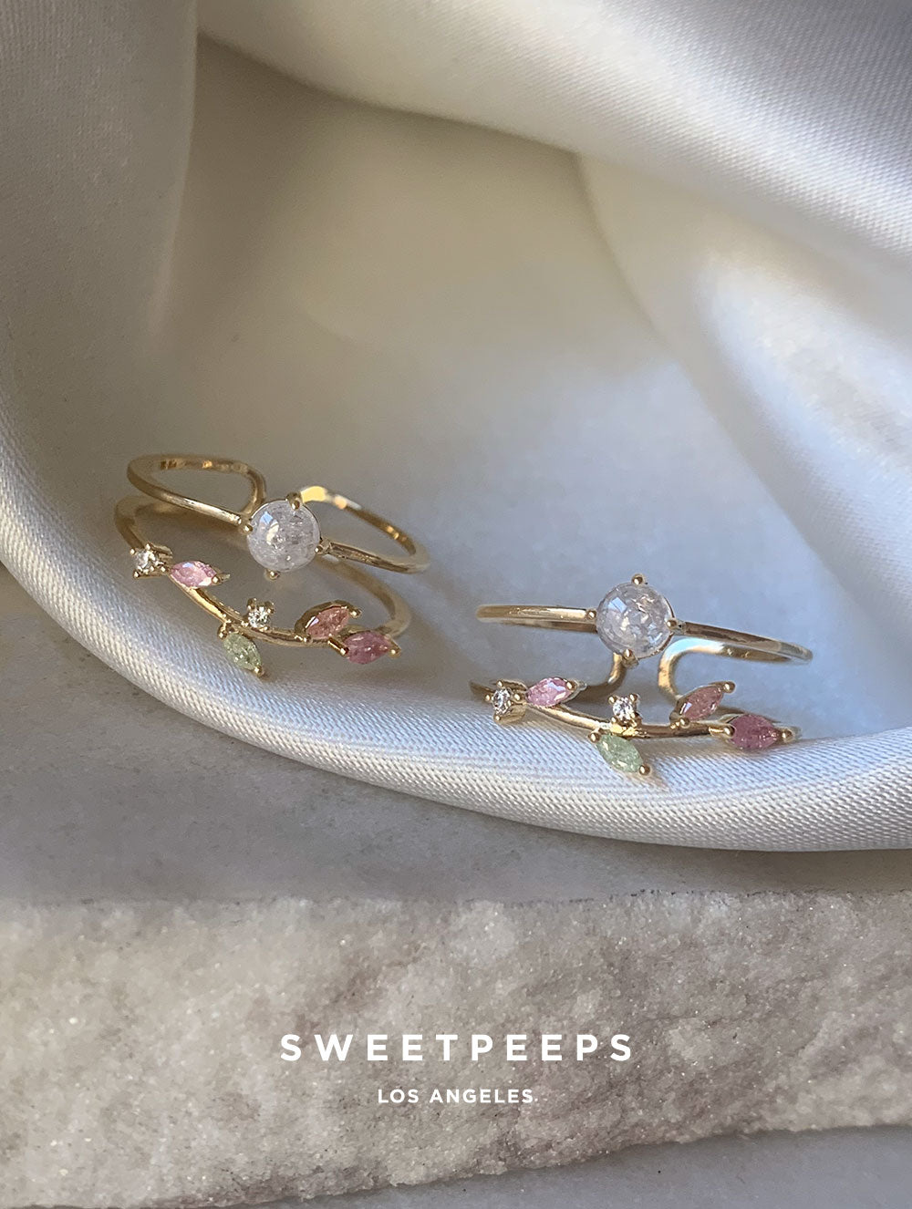 Arabella Pastel Leaf Ring