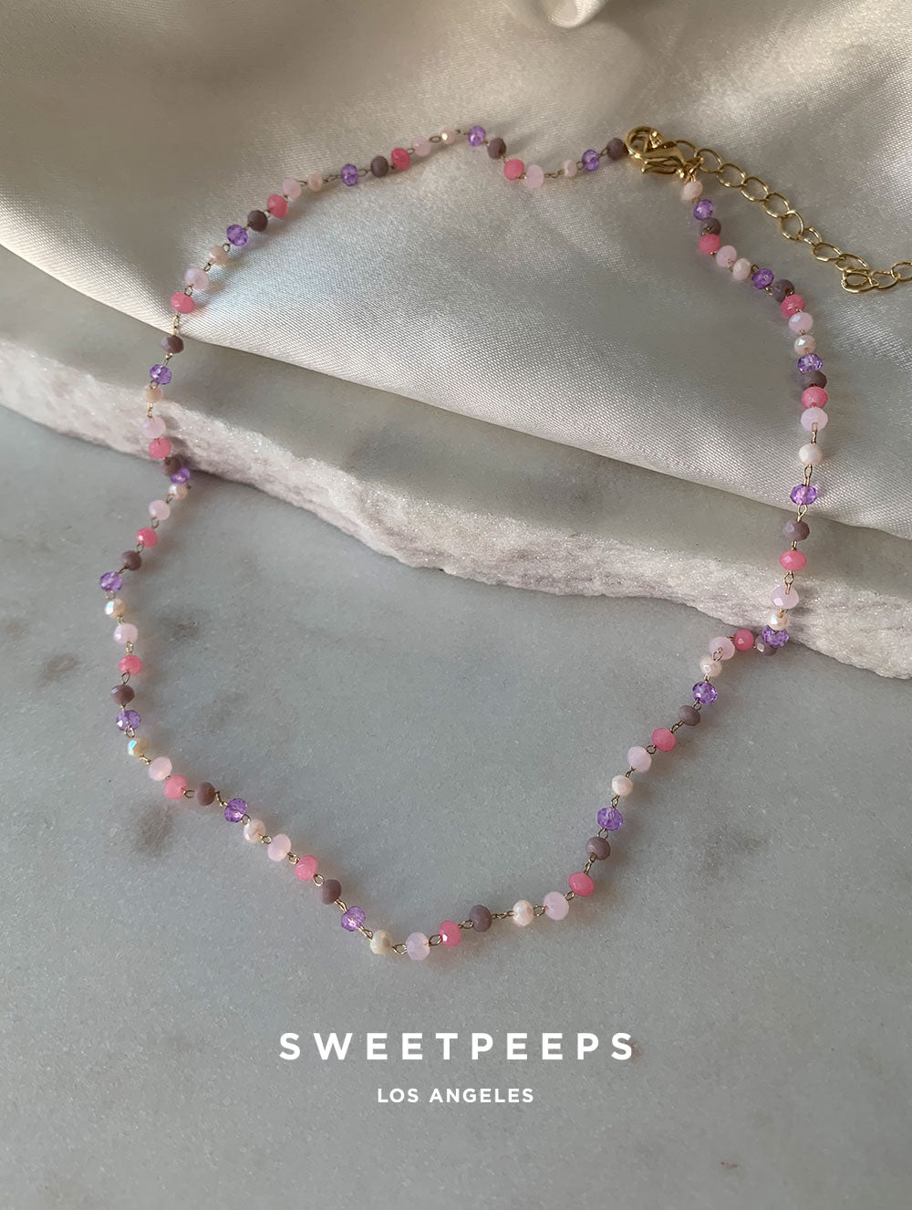 Paris Pastel Beaded Choker