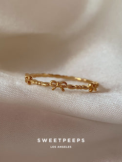 Dainty Bow Ribbon Ring