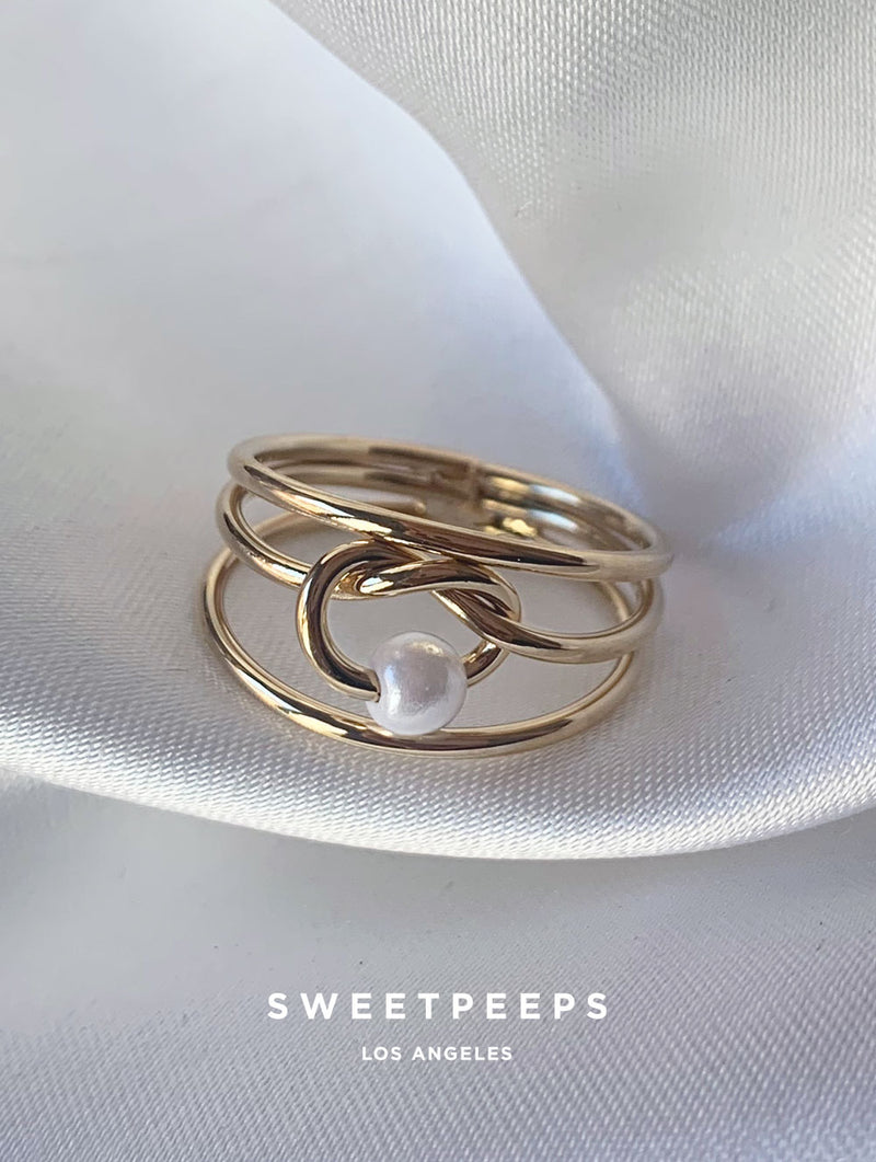 Wrapped Pearl Ring