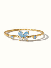 Olea Sky Blue Butterfly Ring