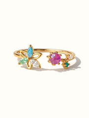 Lilith Teals Petal Ring