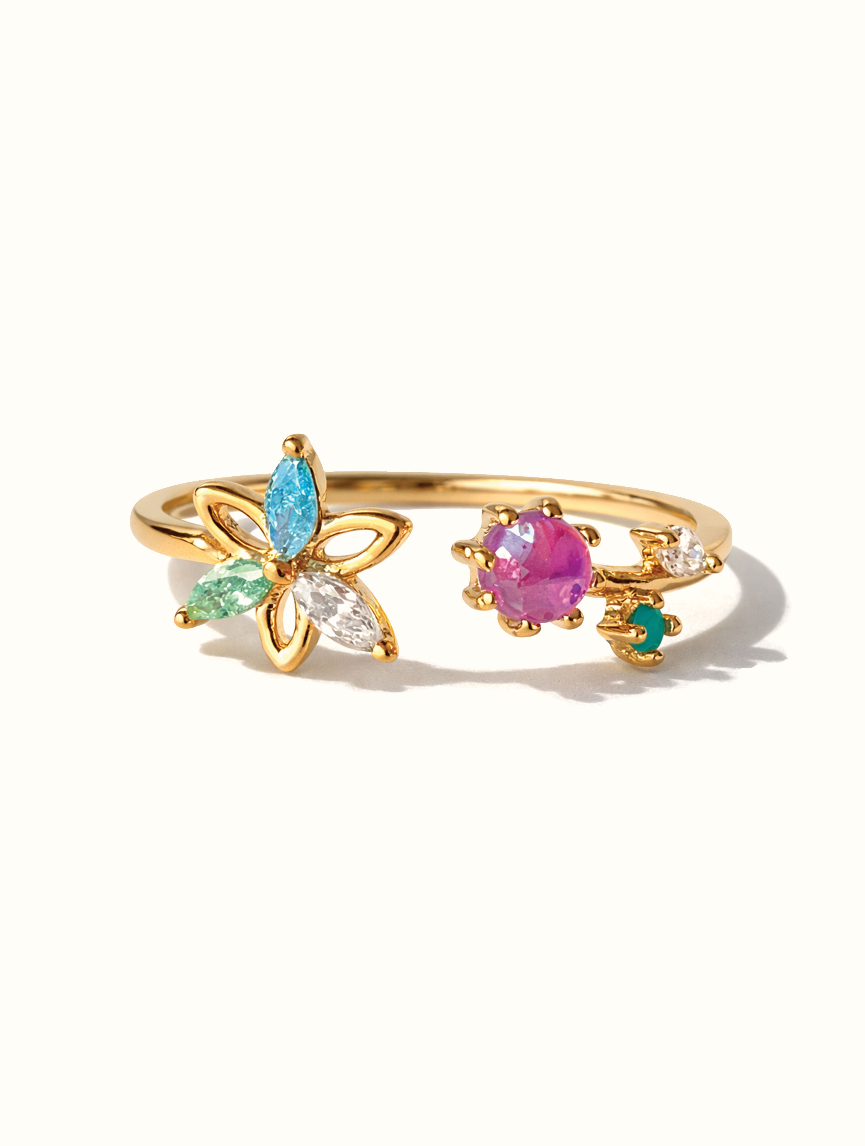 Lilith Teals Petal Ring