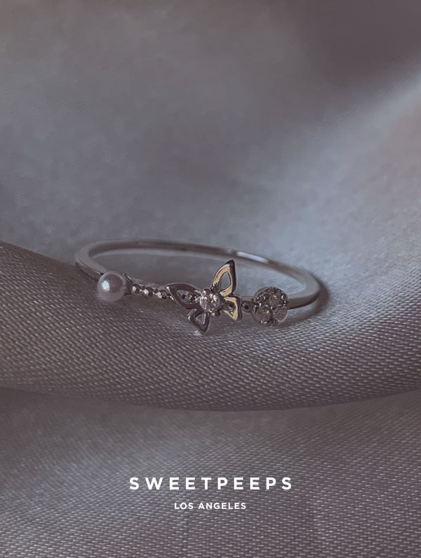 Katherine Butterfly Ring  - Silver