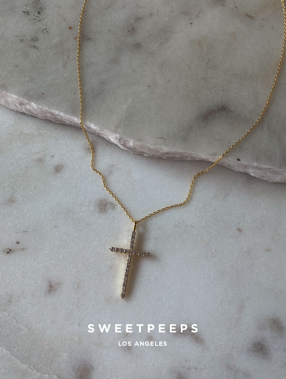Large Diamond Cross Necklace