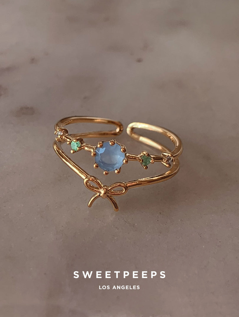 Ribbon Blue Gem Ring – SP Inc.