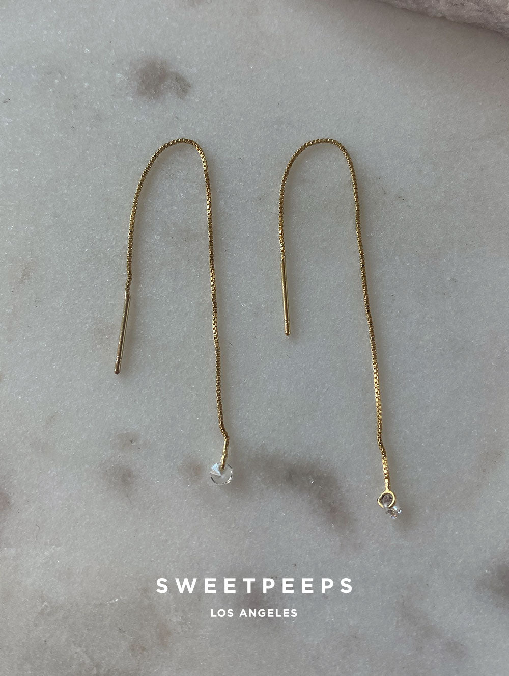 Thread Crystal Earrings