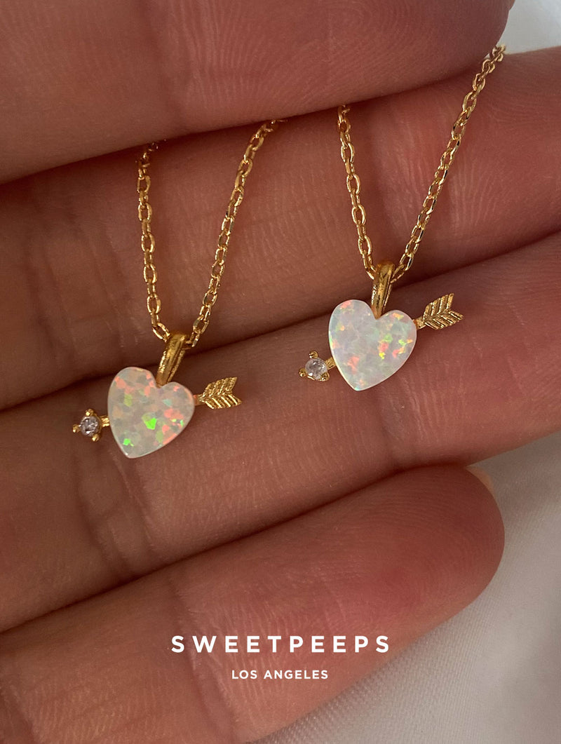 Lovestruck Opal Heart Necklace