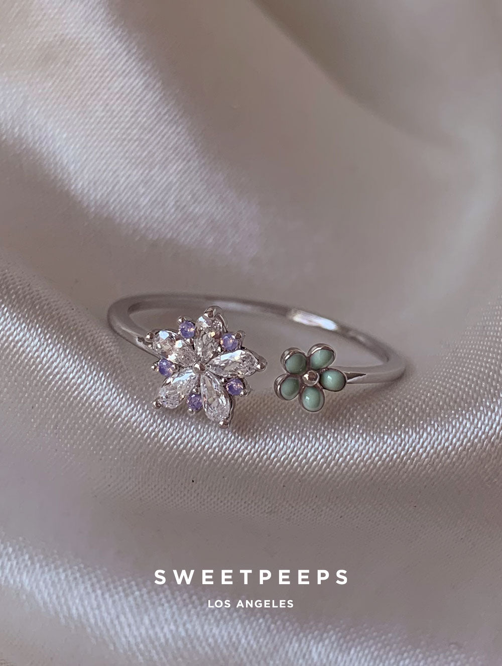 Dallas Floral Ring - Silver