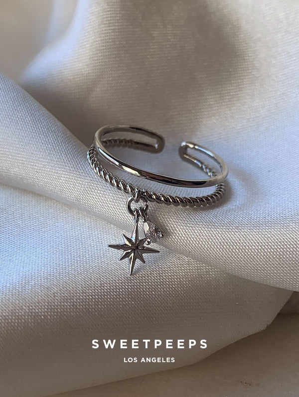 Kiera Knight Star Ring - Silver
