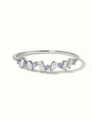 Iris Crystal Ring - Silver