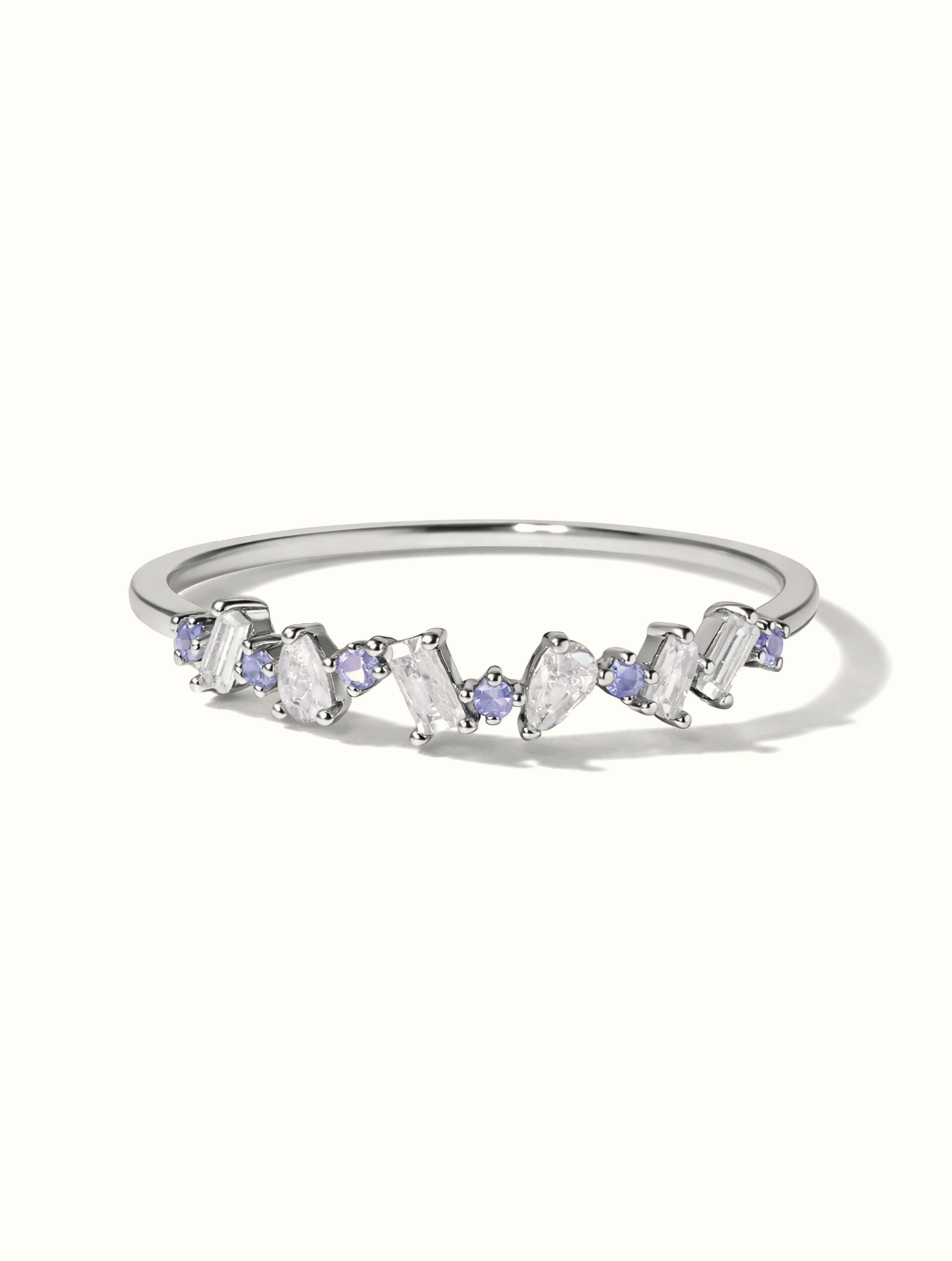 Iris Crystal Ring - Silver