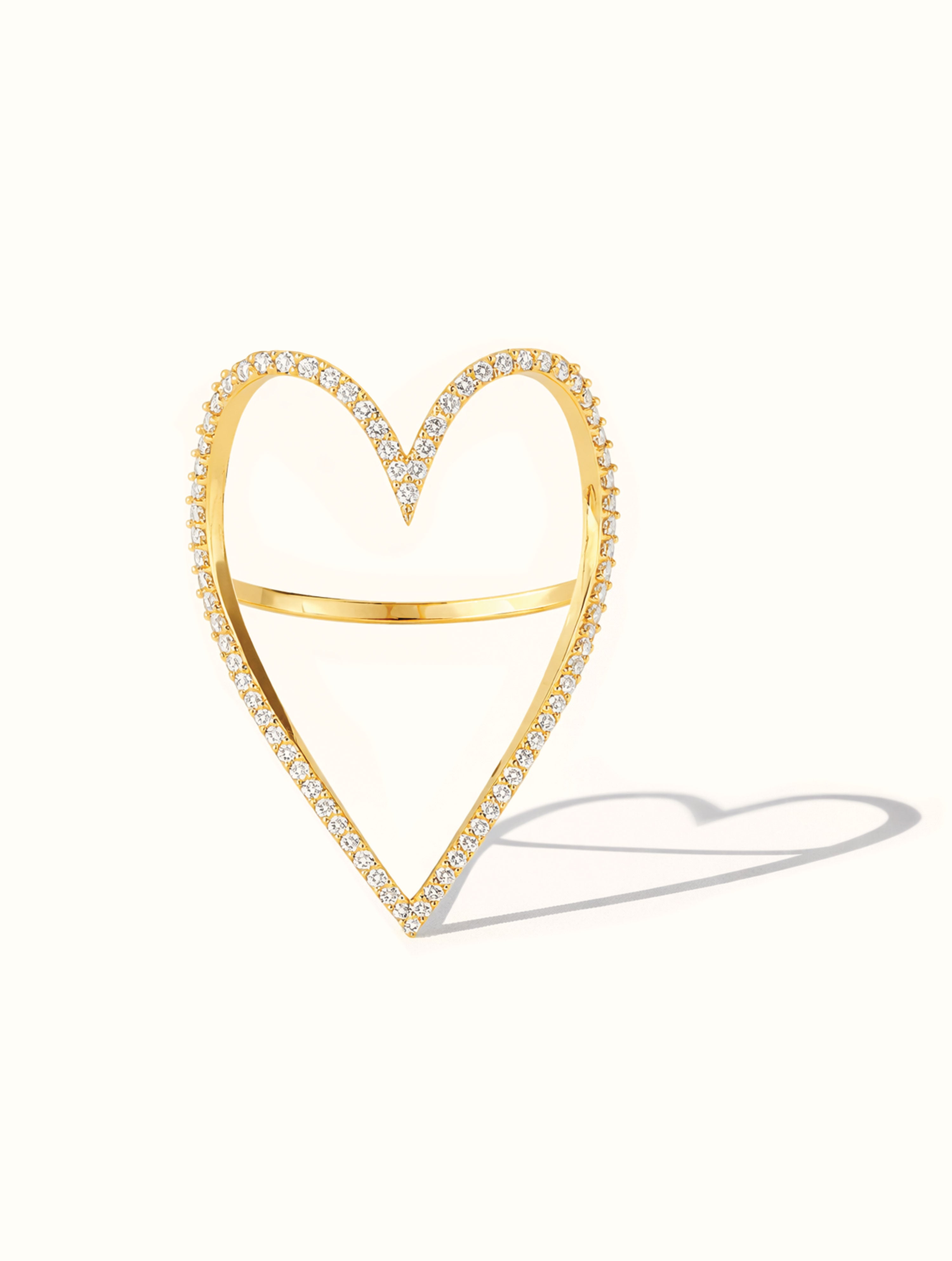Tiny Crystals Heart Ring
