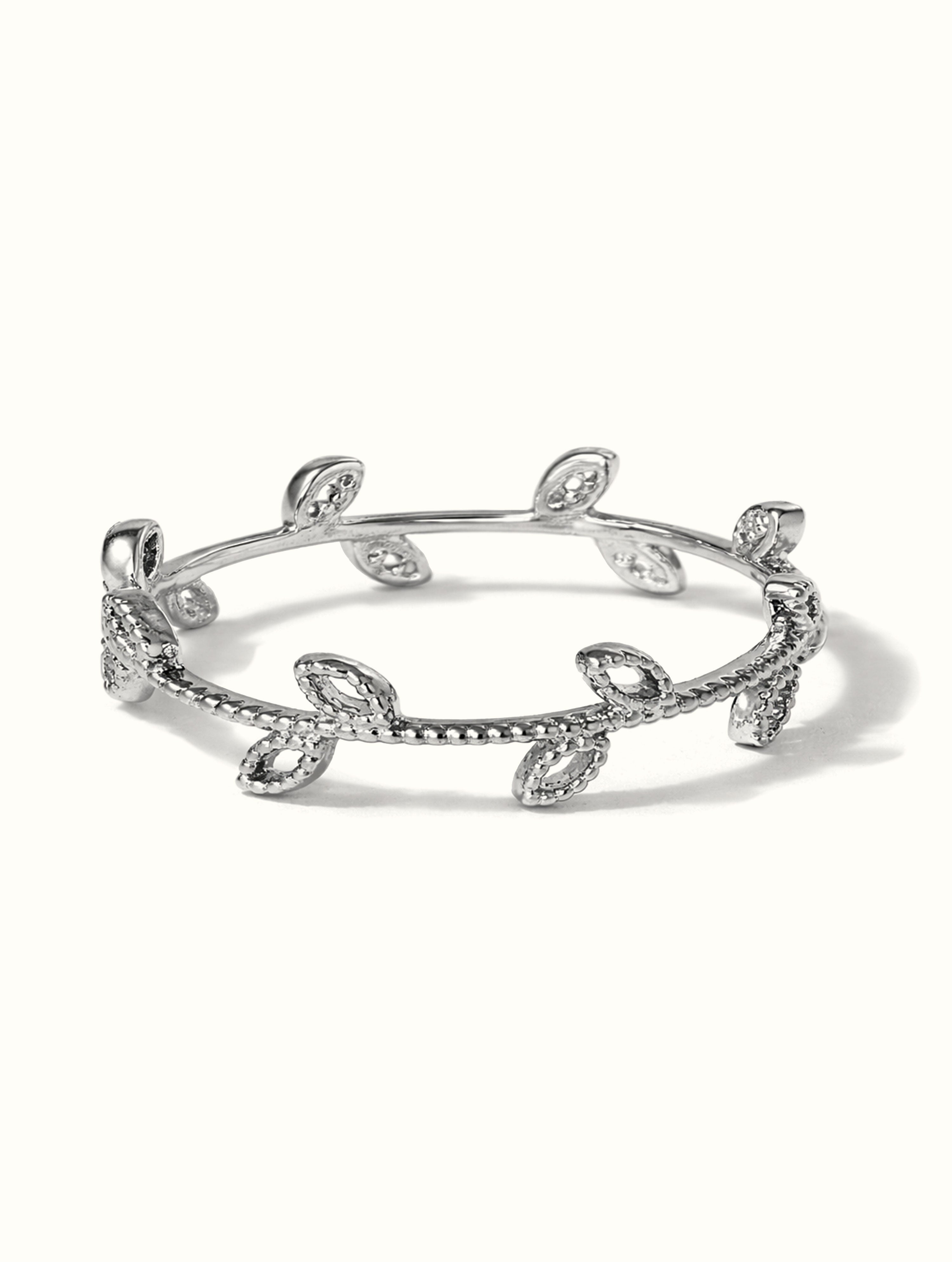 Vanetta Royal Leaf Ring - Silver