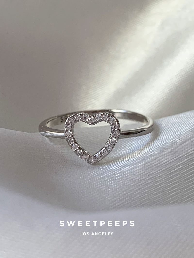 Silver Baby Heart Ring