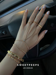 Tennis Hand Chain Bracelet