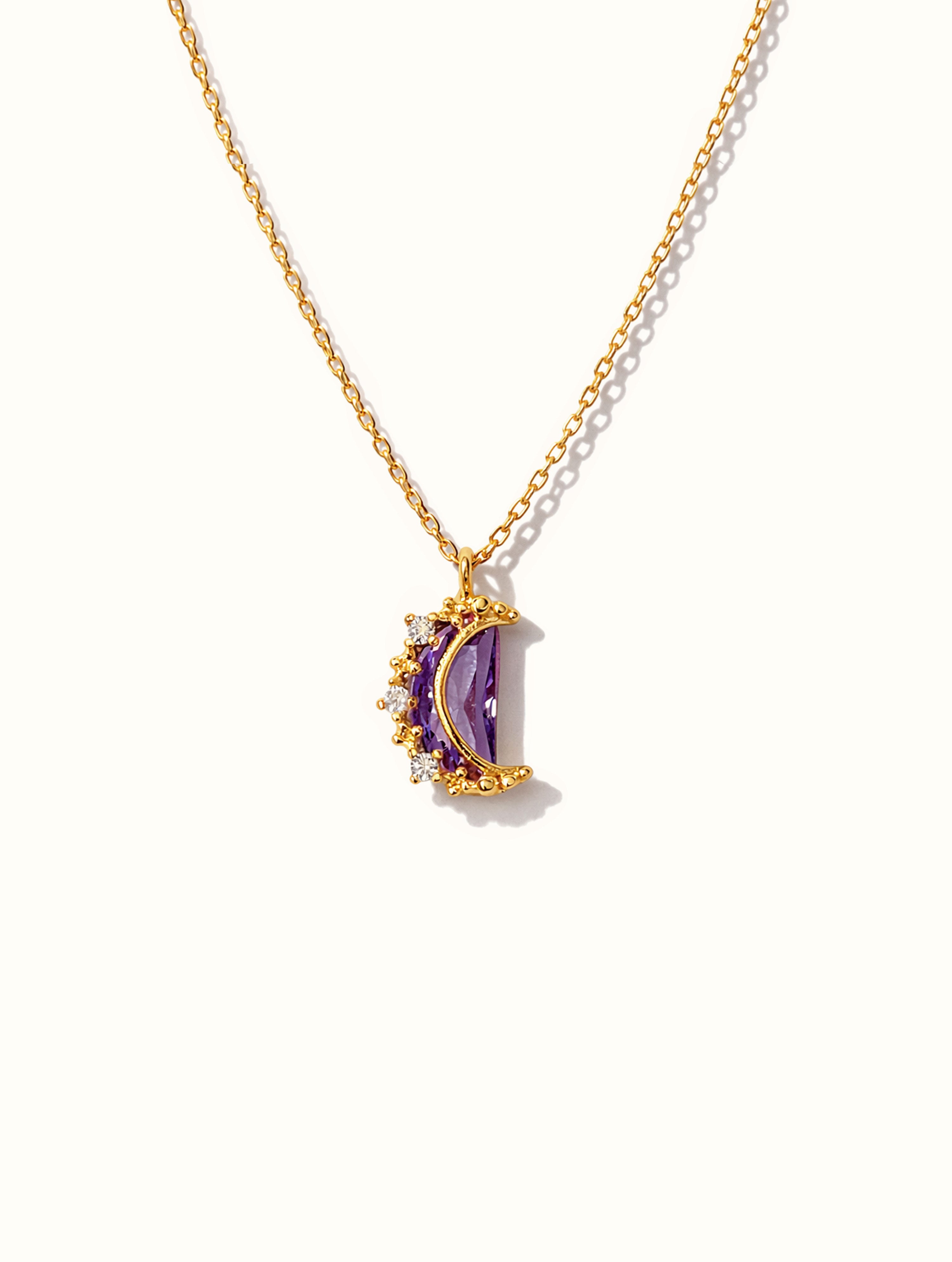 Owen Lavender Moon Necklace