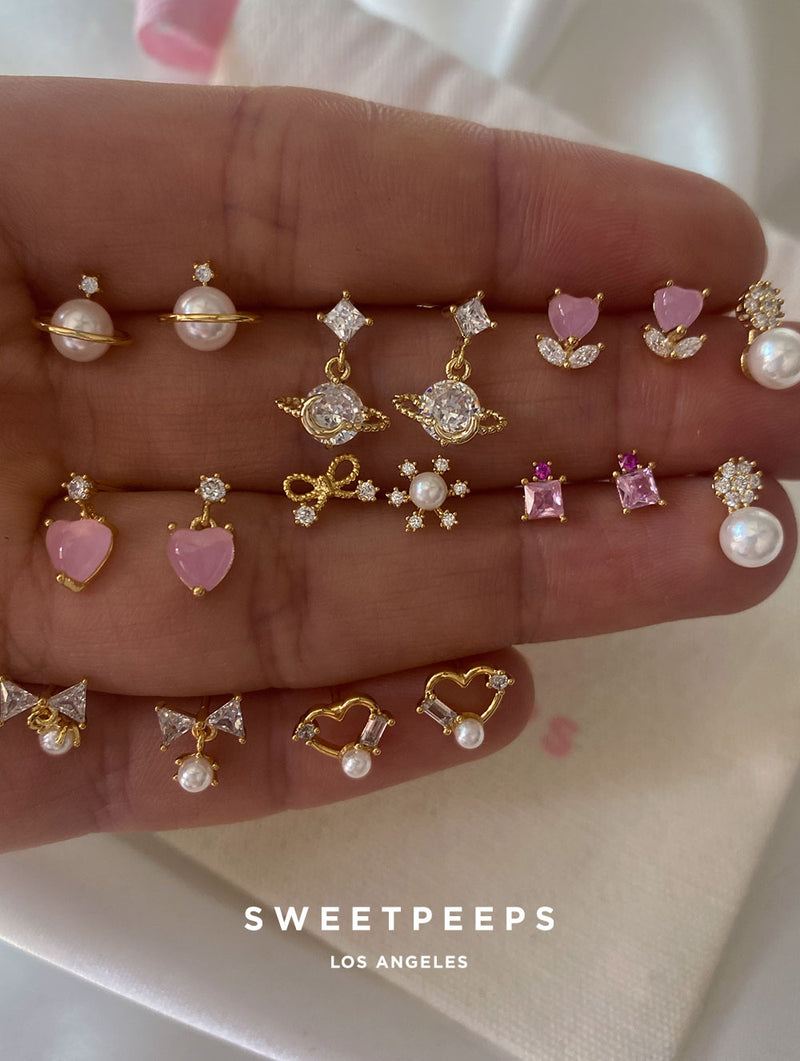 Petite Pearl Bow Studs