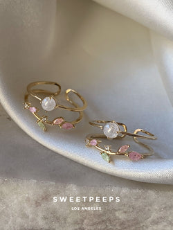 Arabella Pastel Leaf Ring