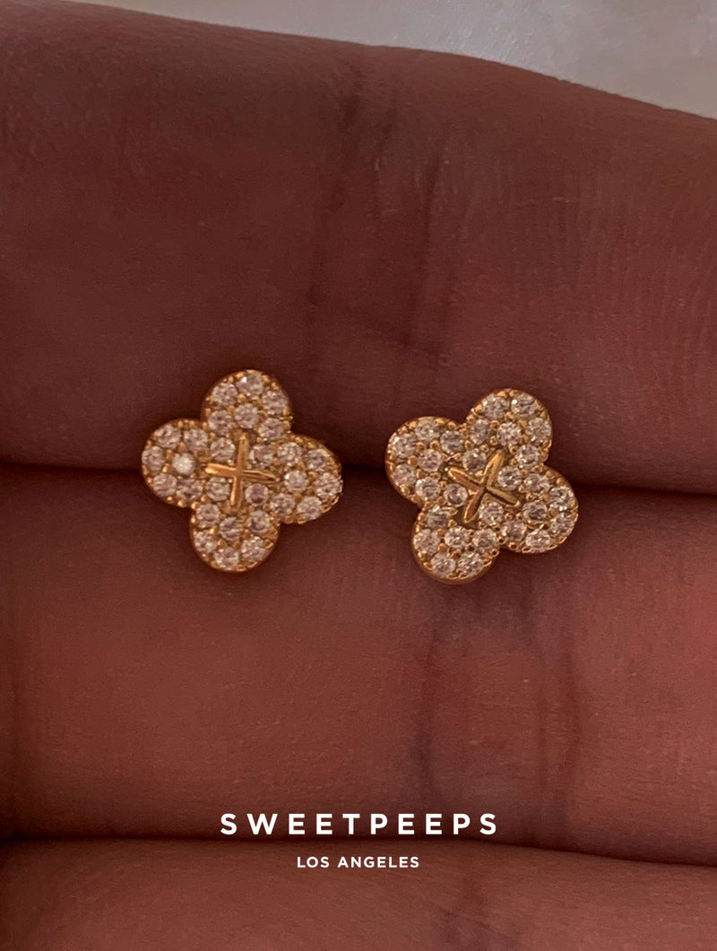 Faith Clover Studs