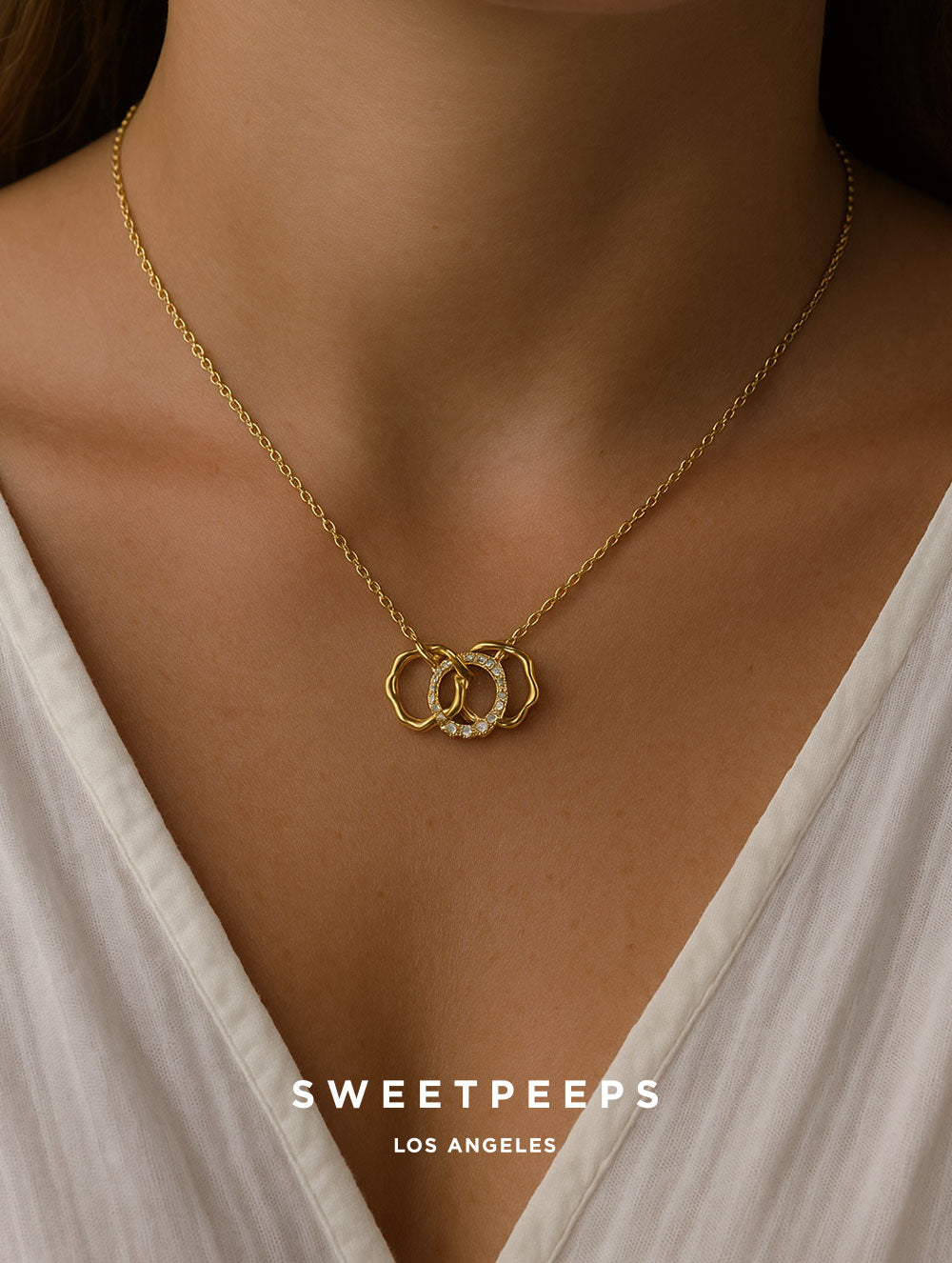 18K Eternal Rings Necklace