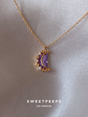 Owen Lavender Moon Necklace