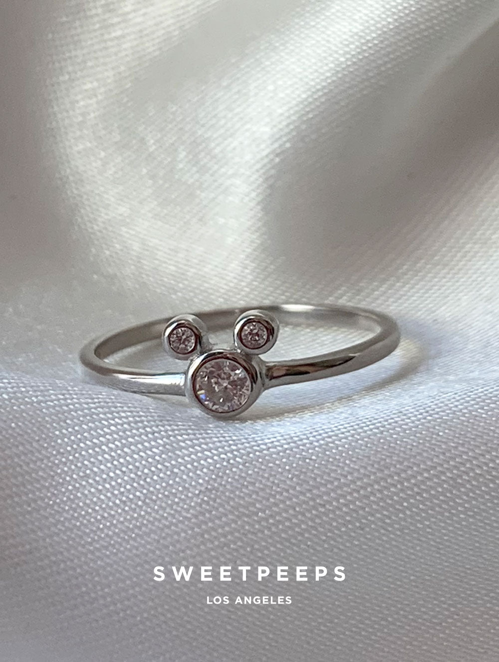 Tiny Mouse Ring (Silver)