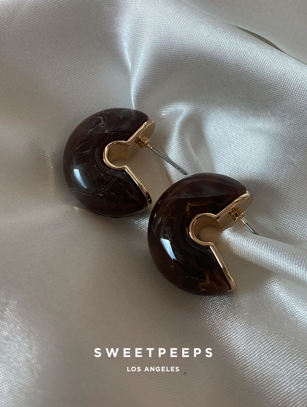 Tortoise Shell Hoops