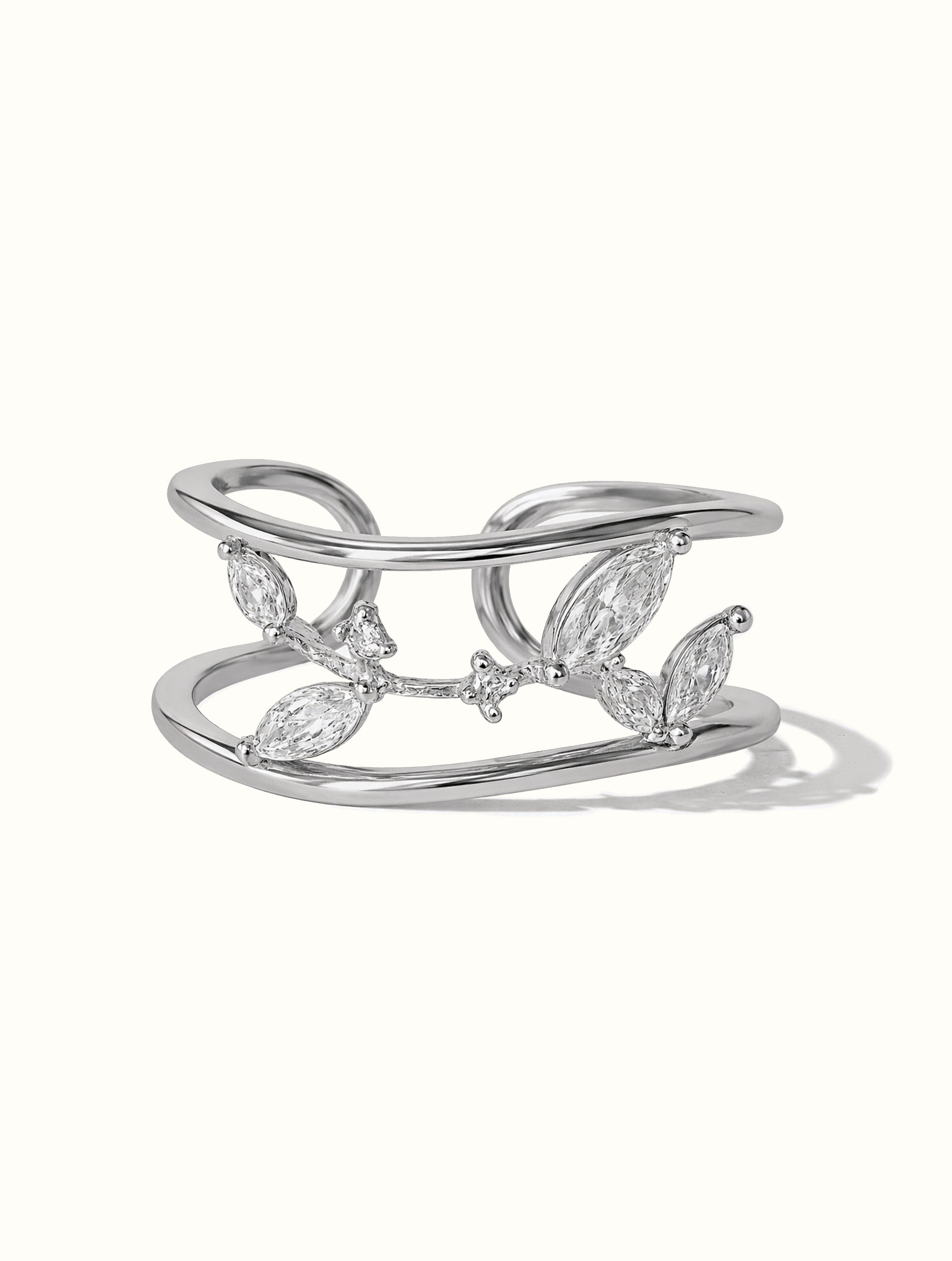 Catherine Leaves Ring - Silver