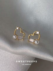 Opulent Crystal Heart Studs