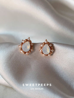 RoseGold Pearly Studs